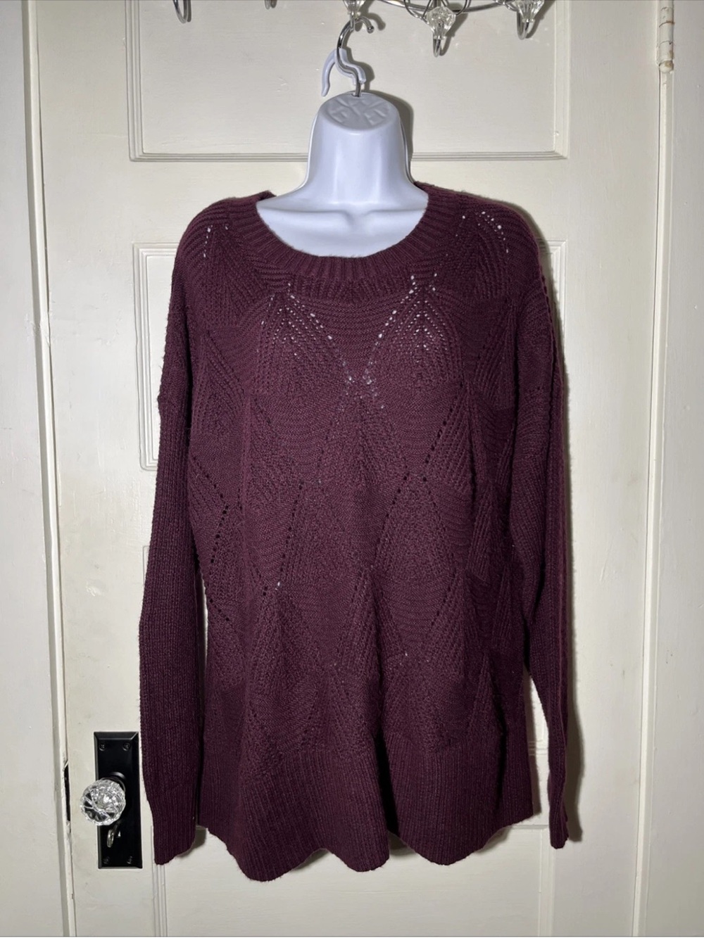 Women’s Knit Sweater Size XL Sonoma Pullover Purple